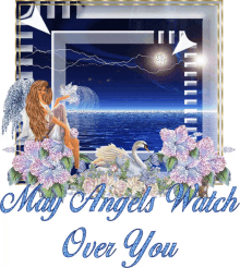 may angels watch over you angel moon wings flowers