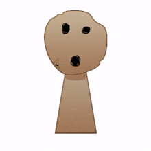 a cartoon character with a smiley face and a black eye