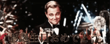 誕生日　バースデー　ハッピーバースデー　おめでとう　お誕生日 GIF - Leonardo Dicaprio Happy Birthday Japanese GIFs