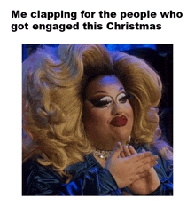 Me Clapping For The People Who Got Engaged This Christmas Mistress Isabelle Brooks GIF - Me Clapping For The People Who Got Engaged This Christmas Mistress Isabelle Brooks Rupaul’s Drag Race GIFs