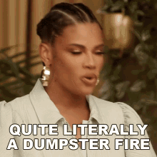 Quite Literally A Dumpster Fire Kamie Crawford GIF - Quite Literally A Dumpster Fire Kamie Crawford Are You The One GIFs