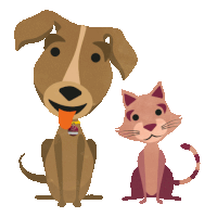 Cat And Dog Tasso Sticker