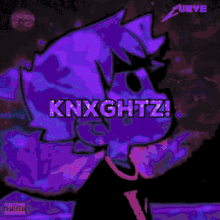 a purple background with the words knxghtz written on it