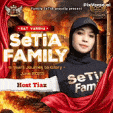 a poster for setia family 6 years journey to glory in june 2025