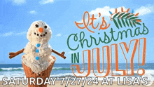 Christmas In July Snowman GIF