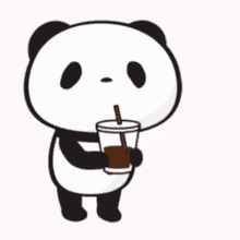 Panda Shocked GIF - Panda Shocked Drink GIFs