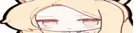 a cartoon drawing of a girl with long blonde hair making a funny face
