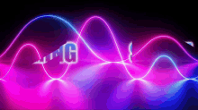 a neon sign that says ' img ' on a dark background