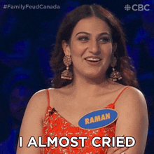 I Almost Cried Raman GIF - I Almost Cried Raman Family Feud Canada GIFs