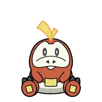 a cartoon character with a question mark and the word what above him