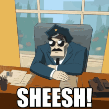 Sheesh! - Axe Cop GIF - Sheesh Head Desk Frustrated GIFs