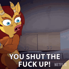 you shut the fuck up connie the hormone monstress big mouth stop talking silence