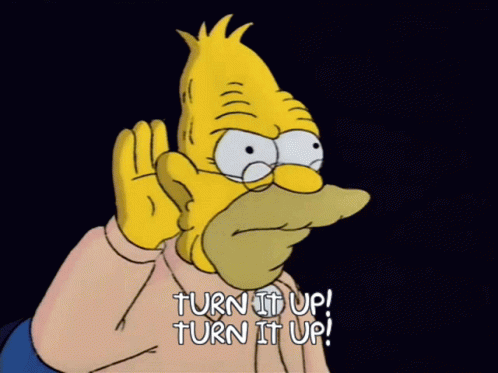 Turn It Up Grandpa GIF - Turn It Up Grandpa Grandpa Simpson GIFs