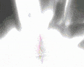 a white background with a rainbow colored object in the center