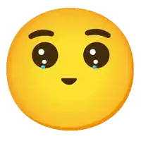a crying smiley face with tears coming out of its eyes