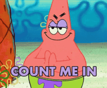 Patrick Patrick The Star GIF - Patrick Patrick The Star Count Me In GIFs