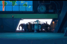 Ticket Time Monsters Inc GIF - Ticket Time Monsters Inc Monsters GIFs