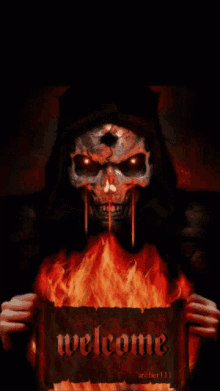 Skull Grim Reaper GIF - Skull Grim Reaper Welcome GIFs