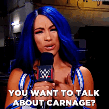 sasha banks you want to talk about carnage wwe raw wrestling