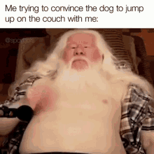 Me Trying To Convince The Dog To Jump Up On The Couch With Me Come Here GIF