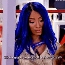 Sasha Banks What Would You Wanna Change About Yourself GIF - Sasha Banks What Would You Wanna Change About Yourself Wwe GIFs