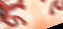 a blurred image of a person 's hands on a white background .