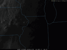 a black and white image of a cloudy sky with the words goes visible satellite