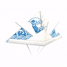 white waves origami glider waves white origami glider