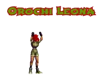 a video game character named orochi leona with a bunch of explosions in the background