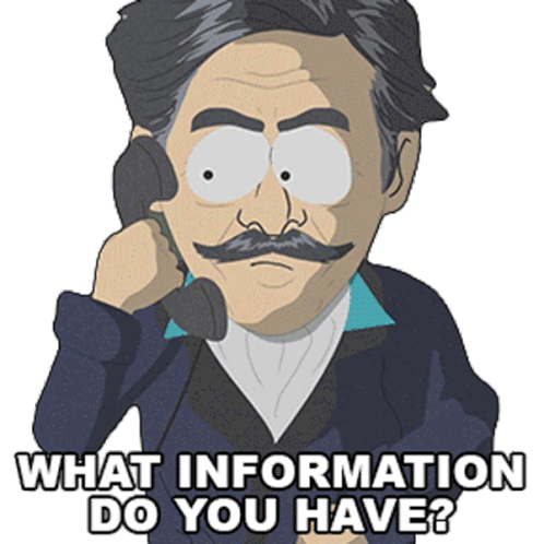 What Information Do You Have Geraldo Rivera Sticker - What Information Do You Have Geraldo Rivera South Park Stickers