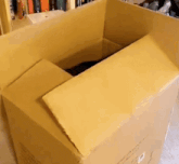 a cardboard box with a sticker on it that says ' fragile ' on it