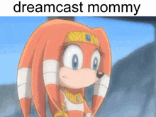 a cartoon character with the words dreamcast mommy below it