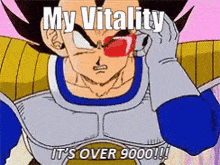 Over 9000 Vitality GIF - Over 9000 Vitality Dragonball GIFs