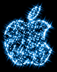 glitter apple logo