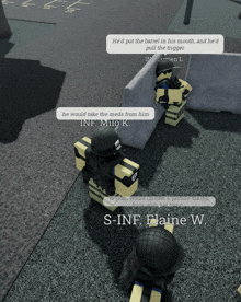 a screenshot of a video game with the name s-inf elaine w. on the bottom right
