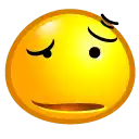 a yellow smiley face with its eyes closed