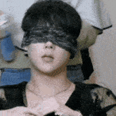 Jooheon Blindfolded Jooheon Talking GIF - Jooheon Blindfolded Jooheon Talking Joohoney Blindfolded GIFs