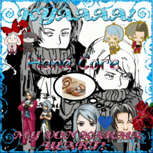 a collage of anime characters with the words " hana core " on the bottom