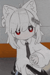 a close up of a cartoon character holding a gun