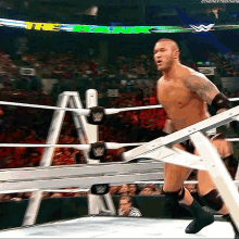 Roman Reigns Spear GIF - Roman Reigns Spear Randy Orton GIFs