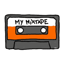 music retro orange my tape