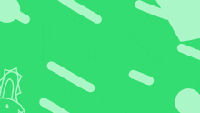 a green background with white lines and circles and a drawing of a sun