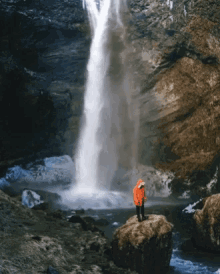 Waterfall Rock GIF - Waterfall Rock Woman GIFs