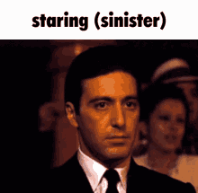 The Godfather Michael Corleone GIF - The Godfather Michael Corleone Staring Sinister GIFs