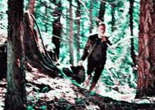 Running In The Woods Once Upon A Time GIF - Running In The Woods Once Upon A Time Michael Socha GIFs