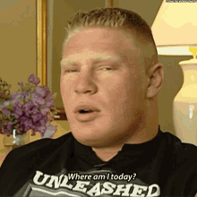 Brock Lesnar Where Am I Today GIF - Brock Lesnar Where Am I Today Wwe GIFs