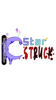 a drawing of a purple worm with the words ' stalks ' on it
