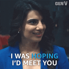 I Was Hoping I'D Meet You Victoria Neuman GIF - I Was Hoping I'D Meet You Victoria Neuman Gen V GIFs