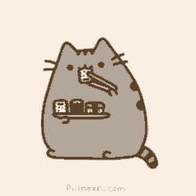 Sushi GIF - Pusheen Cat Sushi GIFs