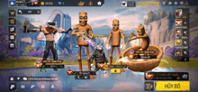 a screenshot of a video game shows a man holding a gun and another man holding a sword